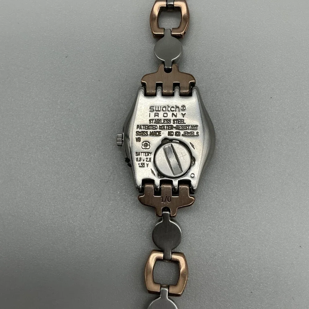 Swatch Lady Passion Womens Watch 25mm Silver Two Tone Swiss New Battery 6.25